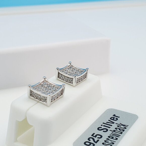 - "925 Sterling Silver Cubic Zirconia Earrings, U19254841 - Picture 6 of 11